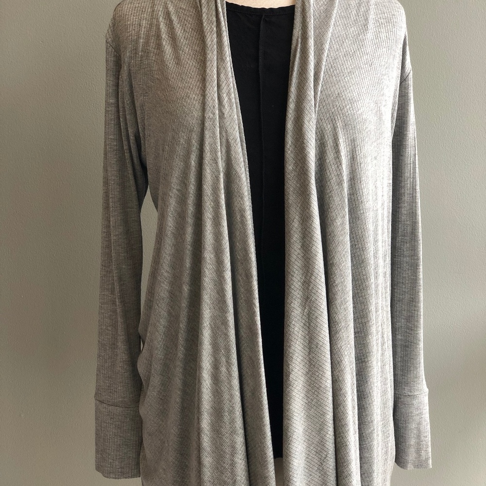 Yana K grey Long Sleeve Wrap Sweater
